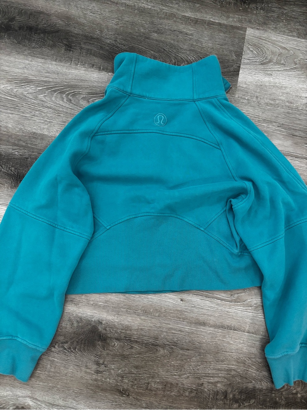 Lululemon Scuba sweatshirt Funnel Neck Half Zip Sweater Oceanic Blue S - Picture 6 of 12